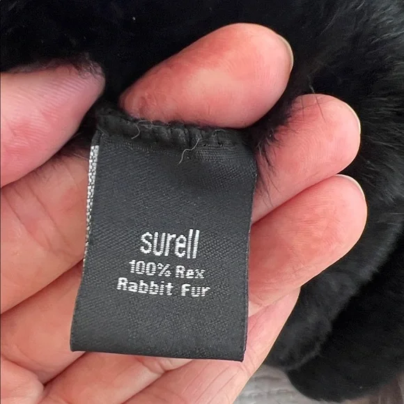 Surell Black and Gray Fur Wrap - Picture 3 of 5